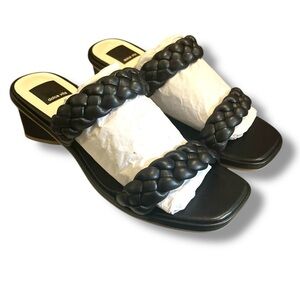 Dolce Vita Ronin Black Leather Heels Size 7.5